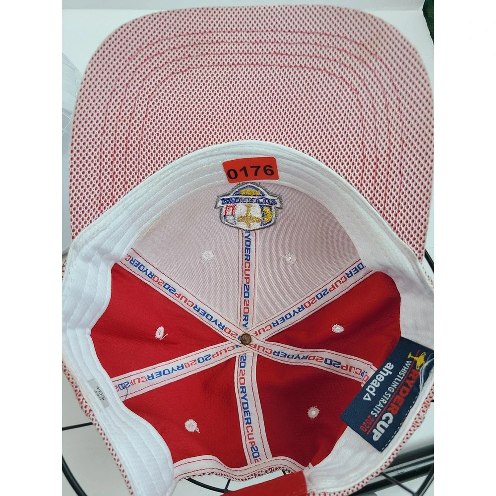 Ahead Ryder Cup 2020 Whistling Straits Red Mesh Trucker Hat UPF 50+ Adjustable